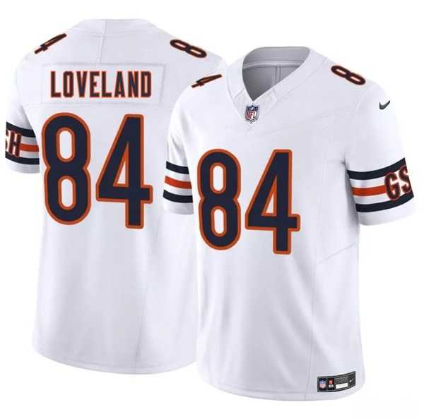 Men & Women & Youth Chicago Bears #84 Colston Lovelandr White 2025 Draft F.U.S.E. Vapor Untouchable Limited Stitched Jersey